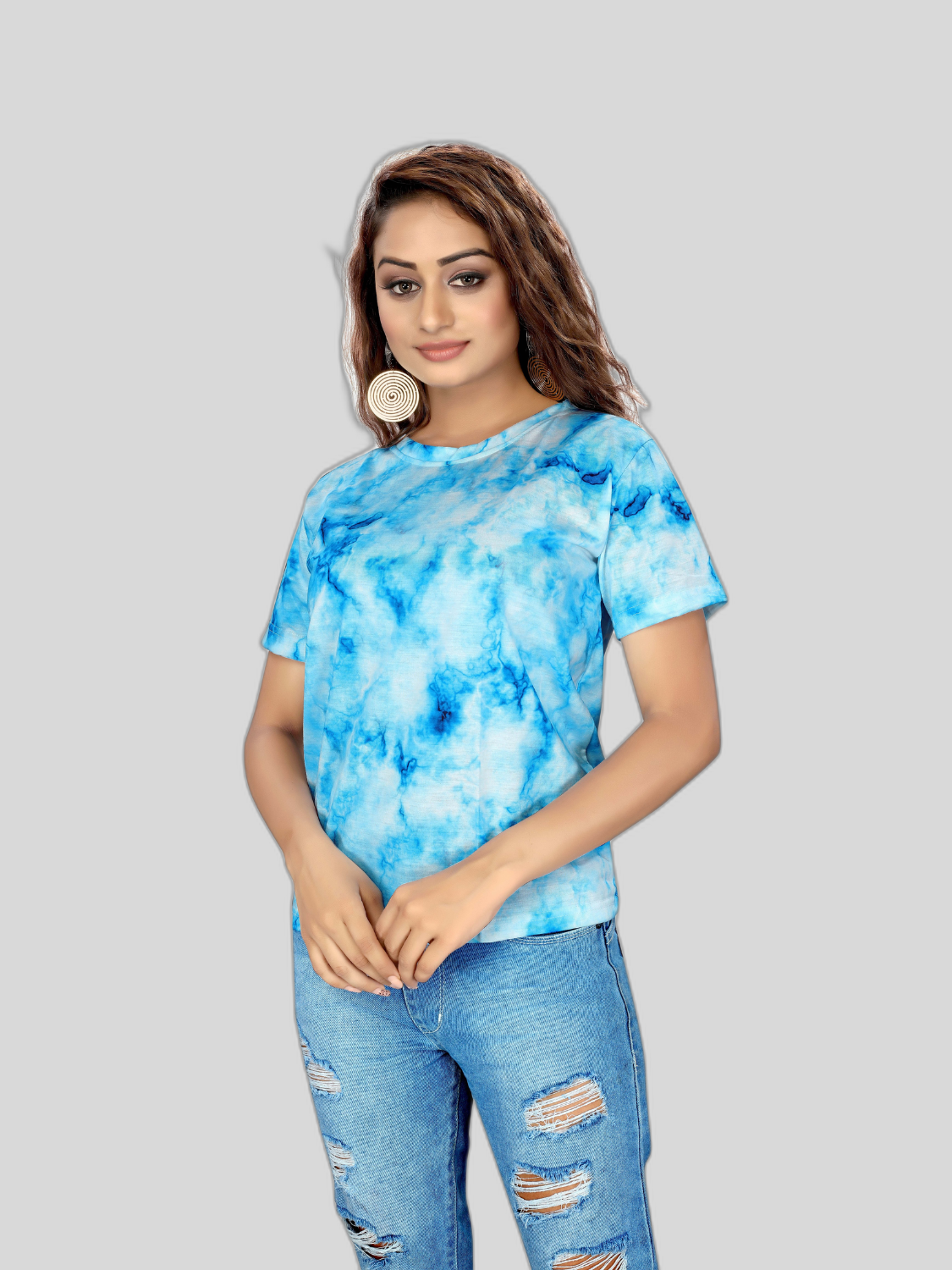 Tie-Dye Digital Printed Women's T-Shirts