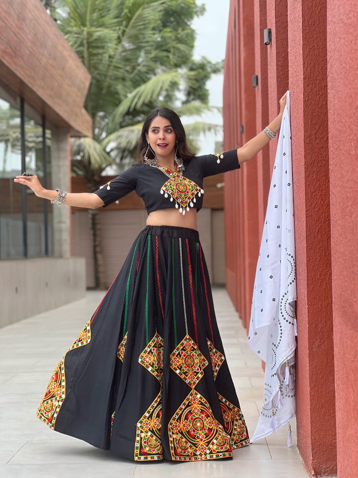 Gamthi Work Navratri Special Lehenga Choli