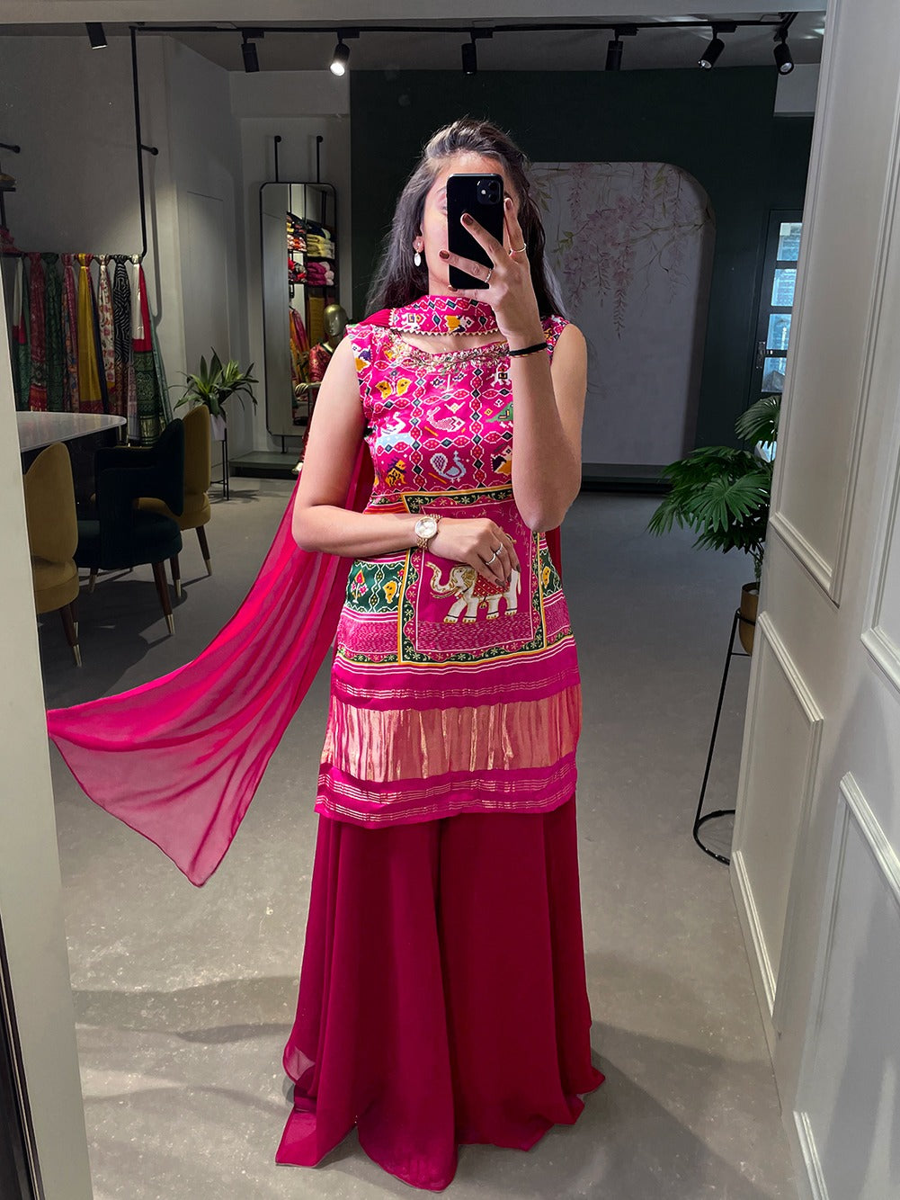 Plazo kurti set hand work