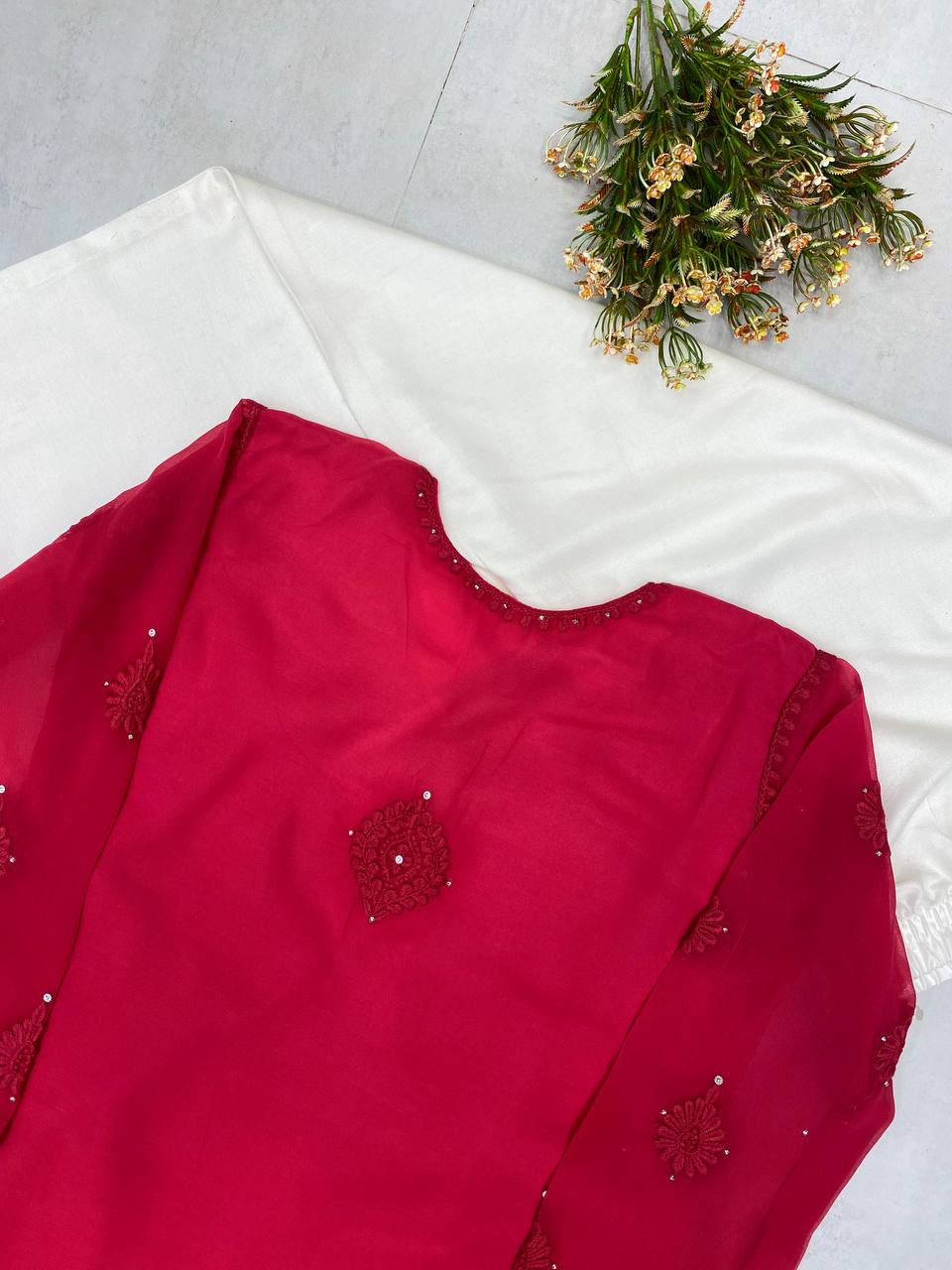 SUMMER TOP WITH COTTON PLAZO