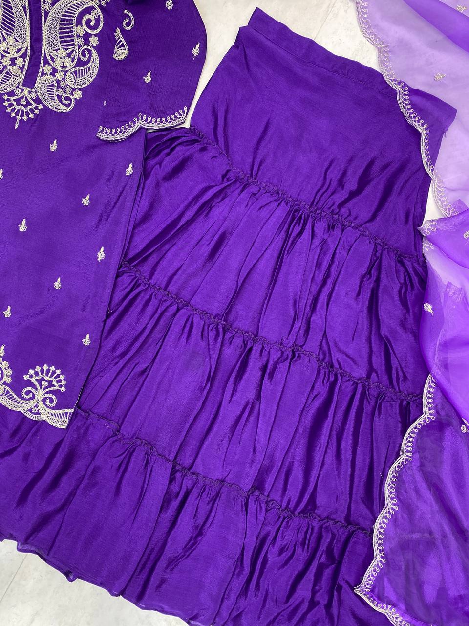 INDO WESTERN LEHENGA TOP PAIR DUPATTA