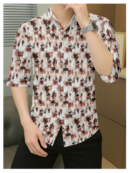 Men's Modern Artistic Print Casual Shirt