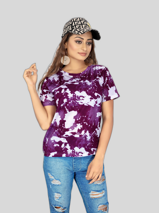 Tie-Dye Digital Printed Women's T-Shirts
