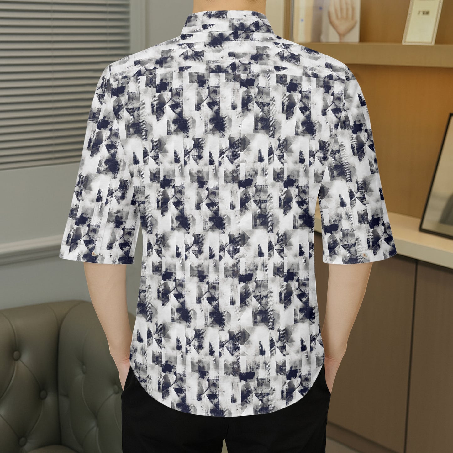 Men's Modern Artistic Print Casual Shirt
