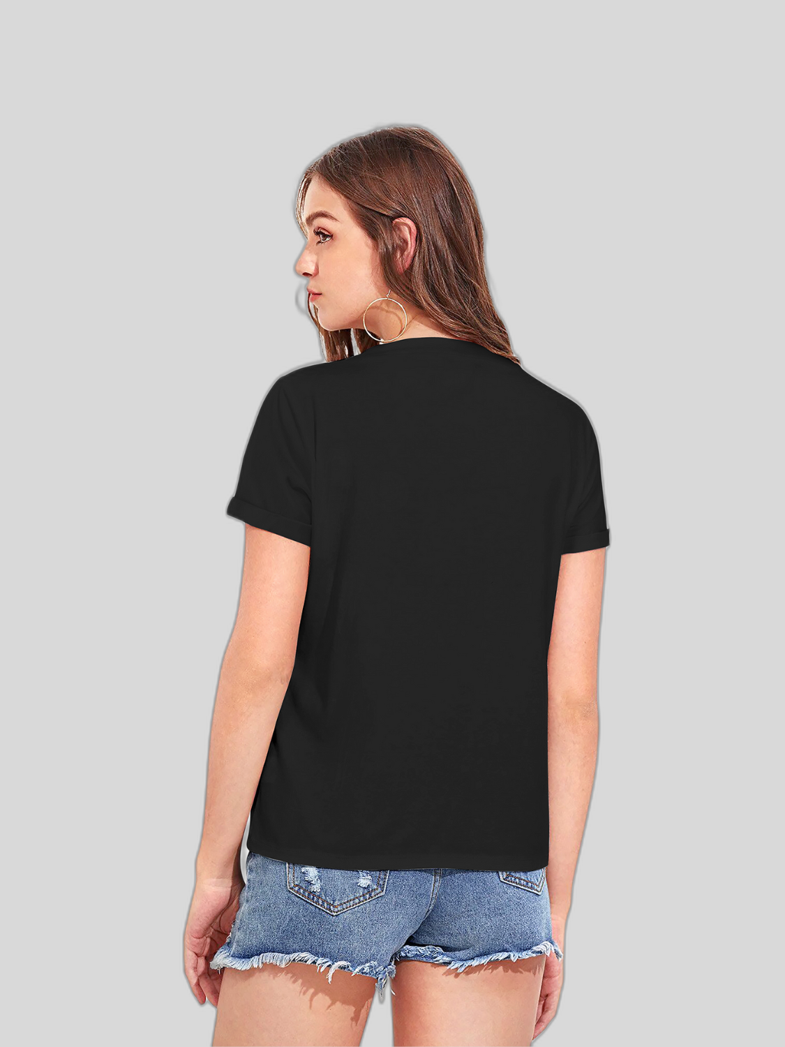 Elevate Your Basics: Women's Plain T-Shirts with Subtle Pinch Print