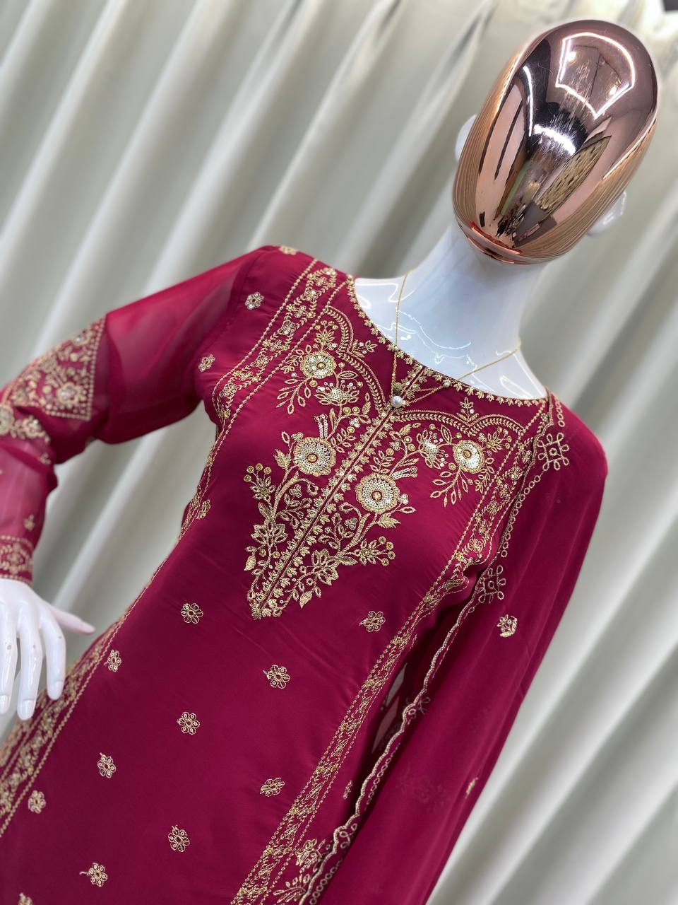 DESIGNER WEAR EXCLUSIVE SUIT TOP AND PANT WITH DUPATTA