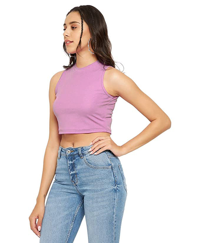 Trendy and Versatile: Women's Crop Plain Top