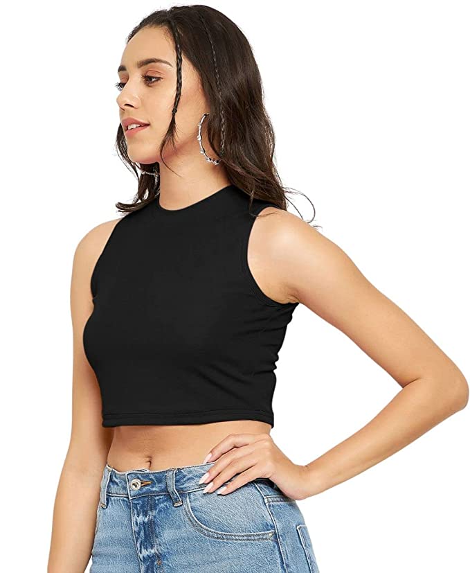 Trendy and Versatile: Women's Crop Plain Top