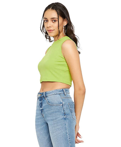Trendy and Versatile: Women's Crop Plain Top