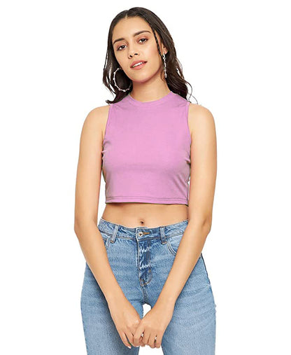 Trendy and Versatile: Women's Crop Plain Top