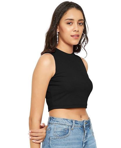 Trendy and Versatile: Women's Crop Plain Top