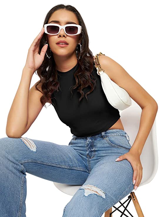 Trendy and Versatile: Women's Crop Plain Top