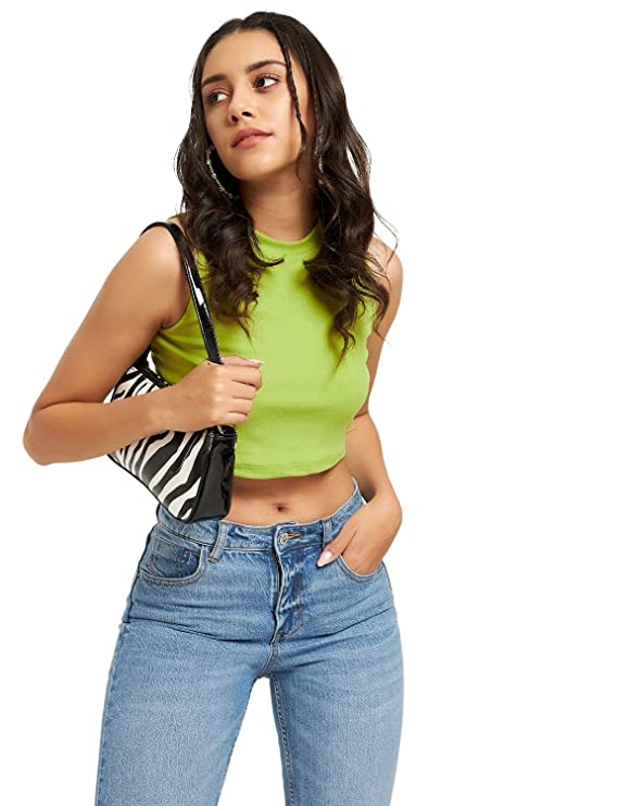 Trendy and Versatile: Women's Crop Plain Top