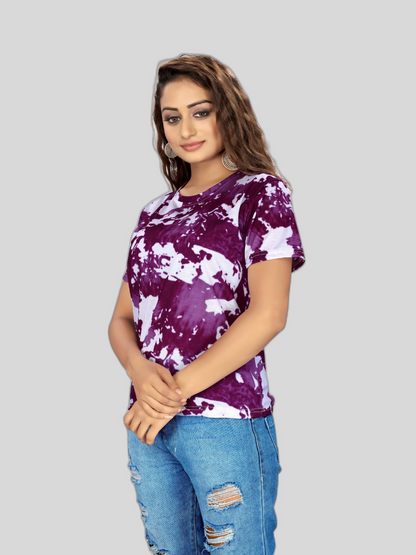 Tie-Dye Digital Printed Women's T-Shirts