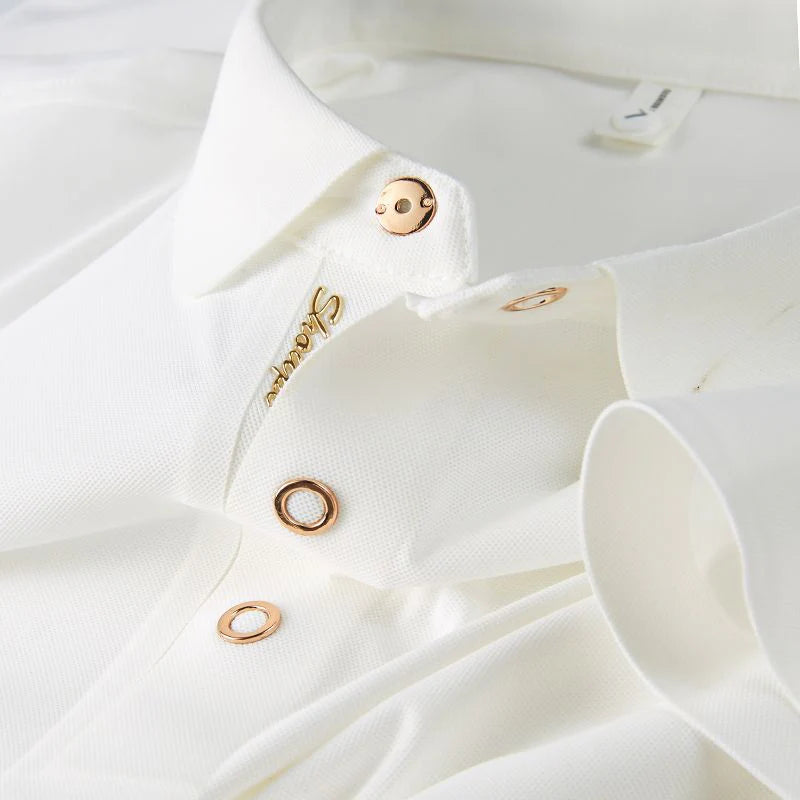 Premium Snap-Button Polo Shirt – Elegant & Functional Design