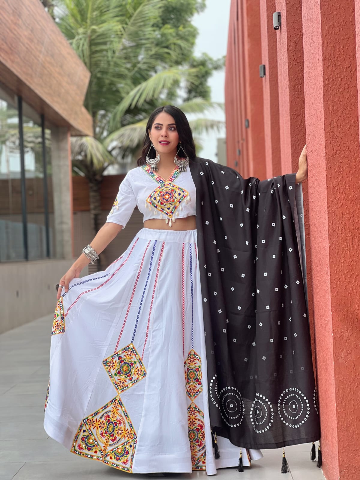 Gamthi Work Navratri Special Lehenga Choli