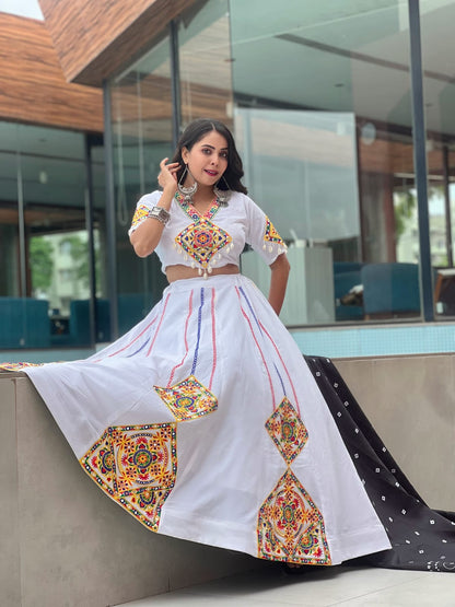 Gamthi Work Navratri Special Lehenga Choli