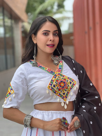 Gamthi Work Navratri Special Lehenga Choli