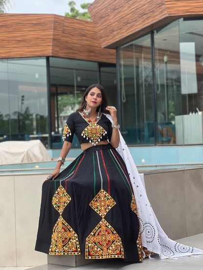 Gamthi Work Navratri Special Lehenga Choli