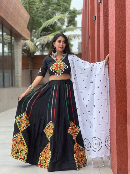 Gamthi Work Navratri Special Lehenga Choli