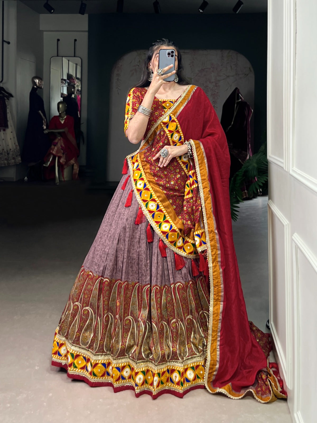 Tasar silk lehenga choli