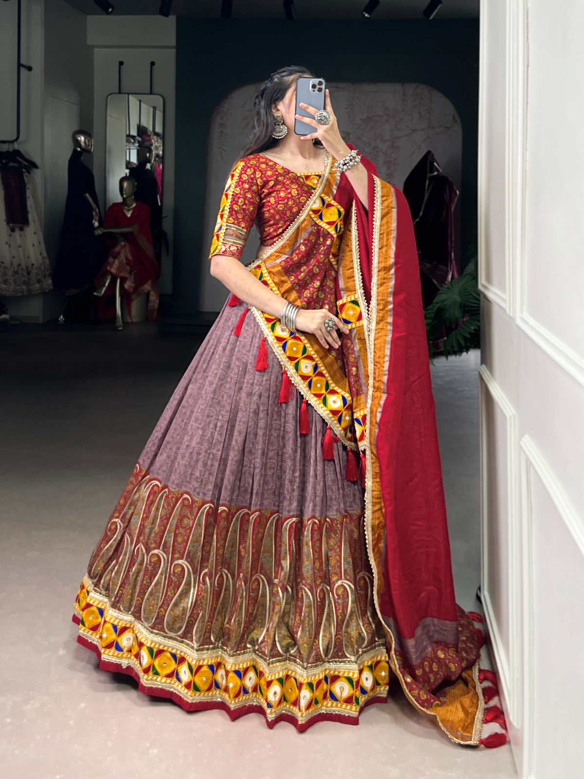 Tasar silk lehenga choli