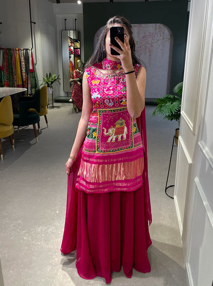 Plazo kurti set  hand work