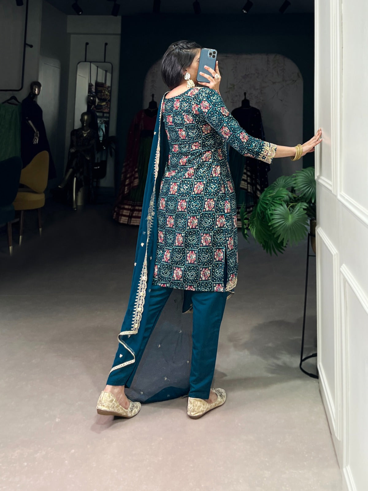 Printed With Sequins Dress