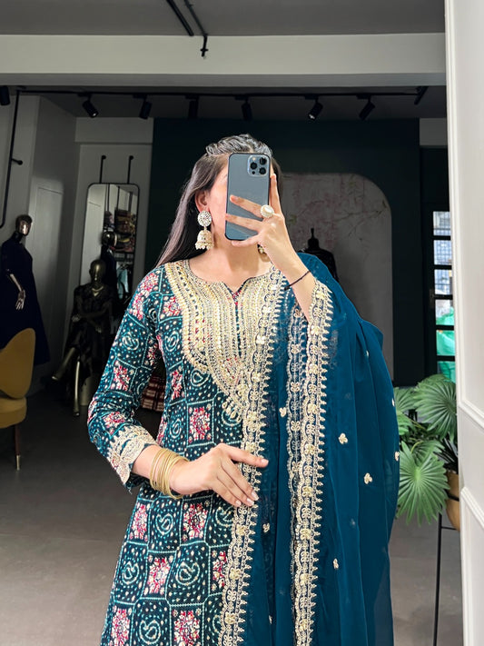 Printed With Sequins Dress