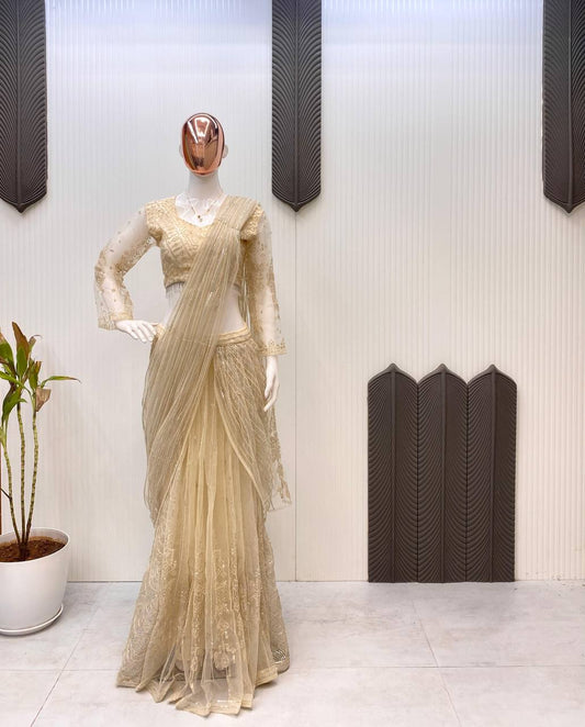 SAREE WITH LONG SLEEVES BLOUSEIN