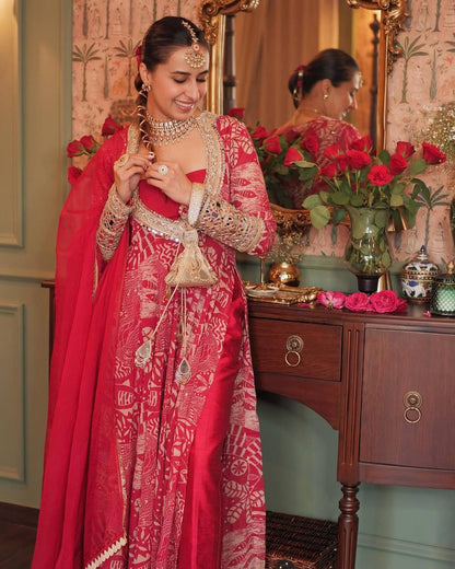 INDO WESTERN TOP BLOUSE DUPATTA