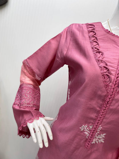 SUIT IN ROMAN TOP PANT WITH DUPATTA
