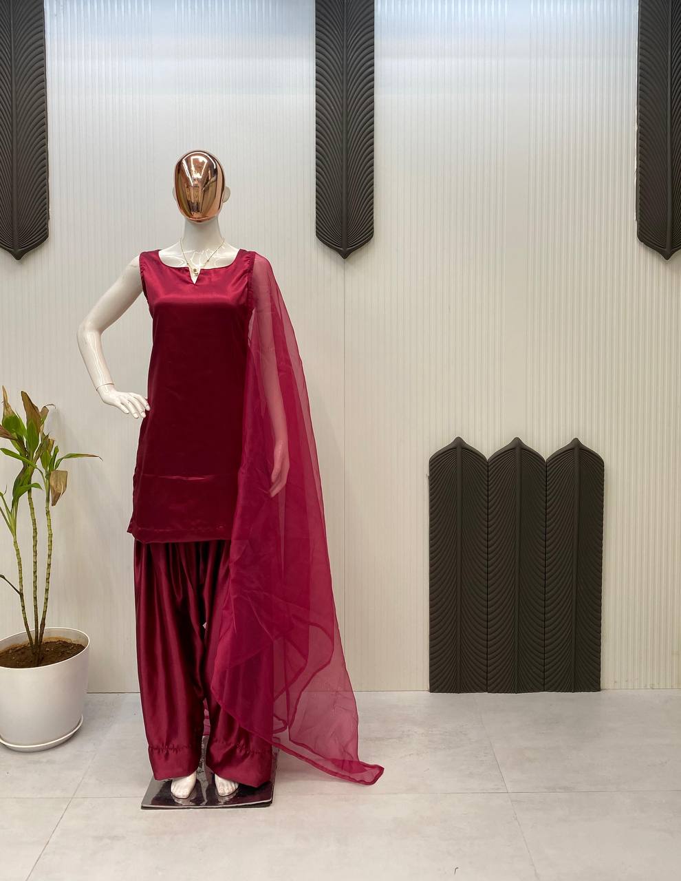 TOP AND SALWAR WITH DUPATTA