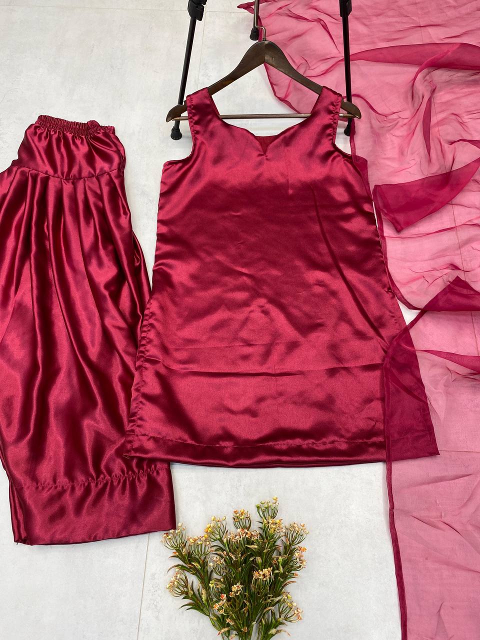 TOP AND SALWAR WITH DUPATTA