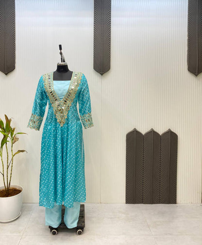 KURTA PANT WITH TUBE BLOUSE