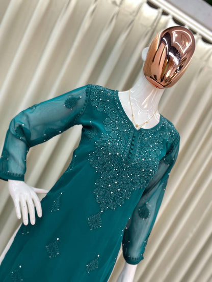 SUMMER  TOP WITH COTTON   PLAZO