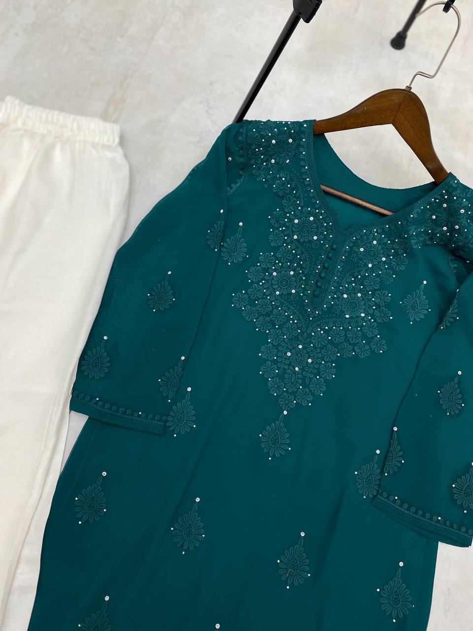 SUMMER  TOP WITH COTTON   PLAZO