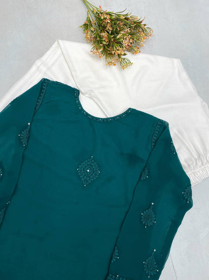 SUMMER  TOP WITH COTTON   PLAZO