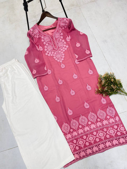 SUMMER  TOP WITH COTTON   PLAZO