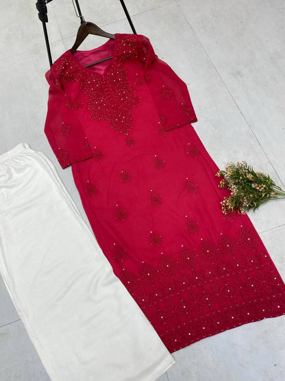 SUMMER  TOP WITH COTTON   PLAZO