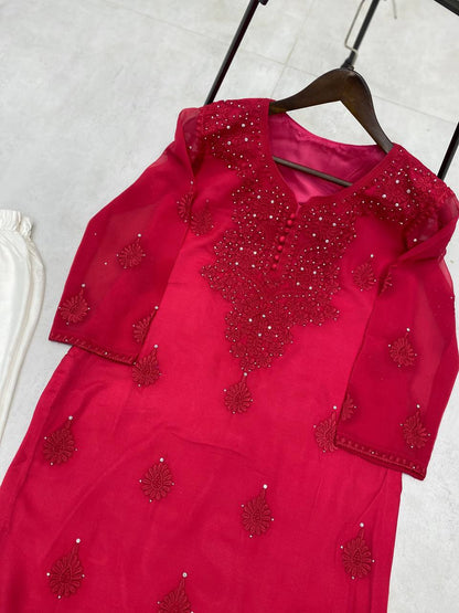 SUMMER  TOP WITH COTTON   PLAZO