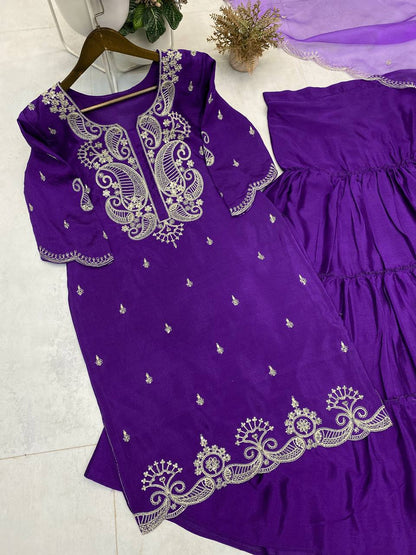 INDO WESTERN LEHENGA TOP PAIR  DUPATTA