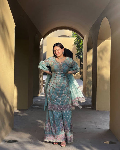 KURTA PLAZZO AND DUPATTA