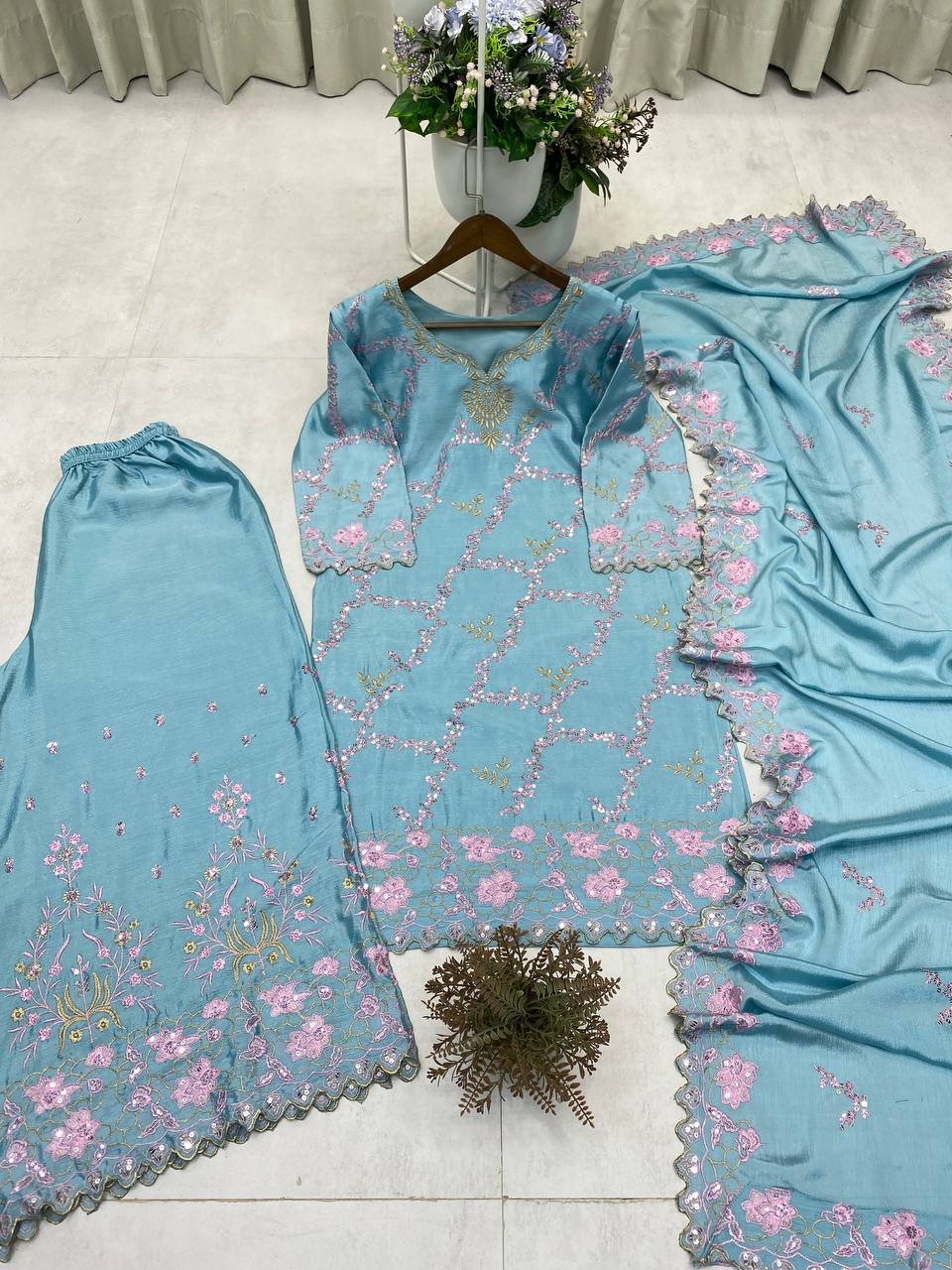 KURTA PLAZZO AND DUPATTA