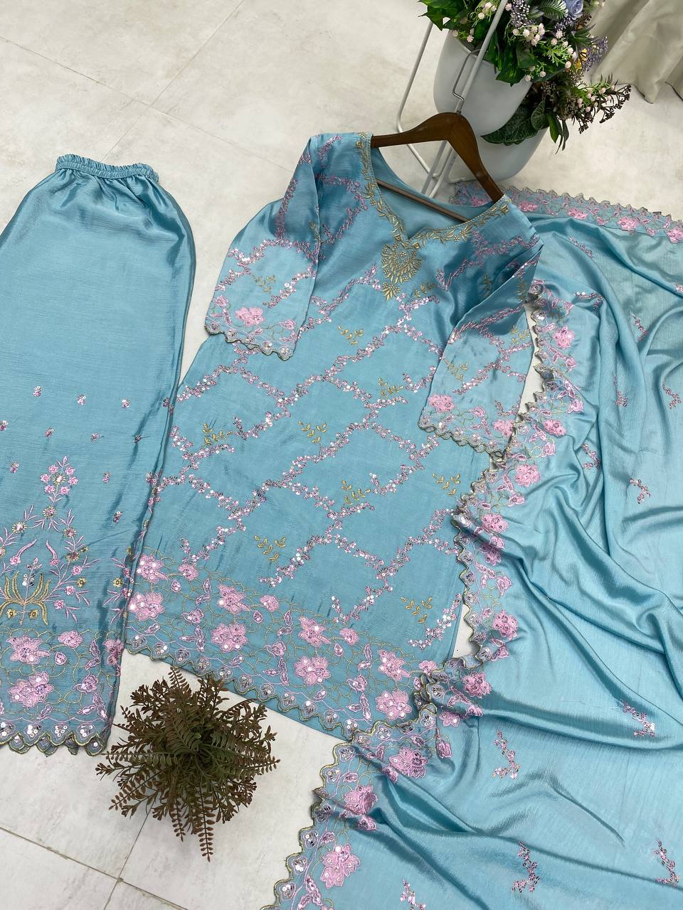 KURTA PLAZZO AND DUPATTA