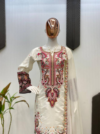 PLAZZO SUIT IN THREE PIECE