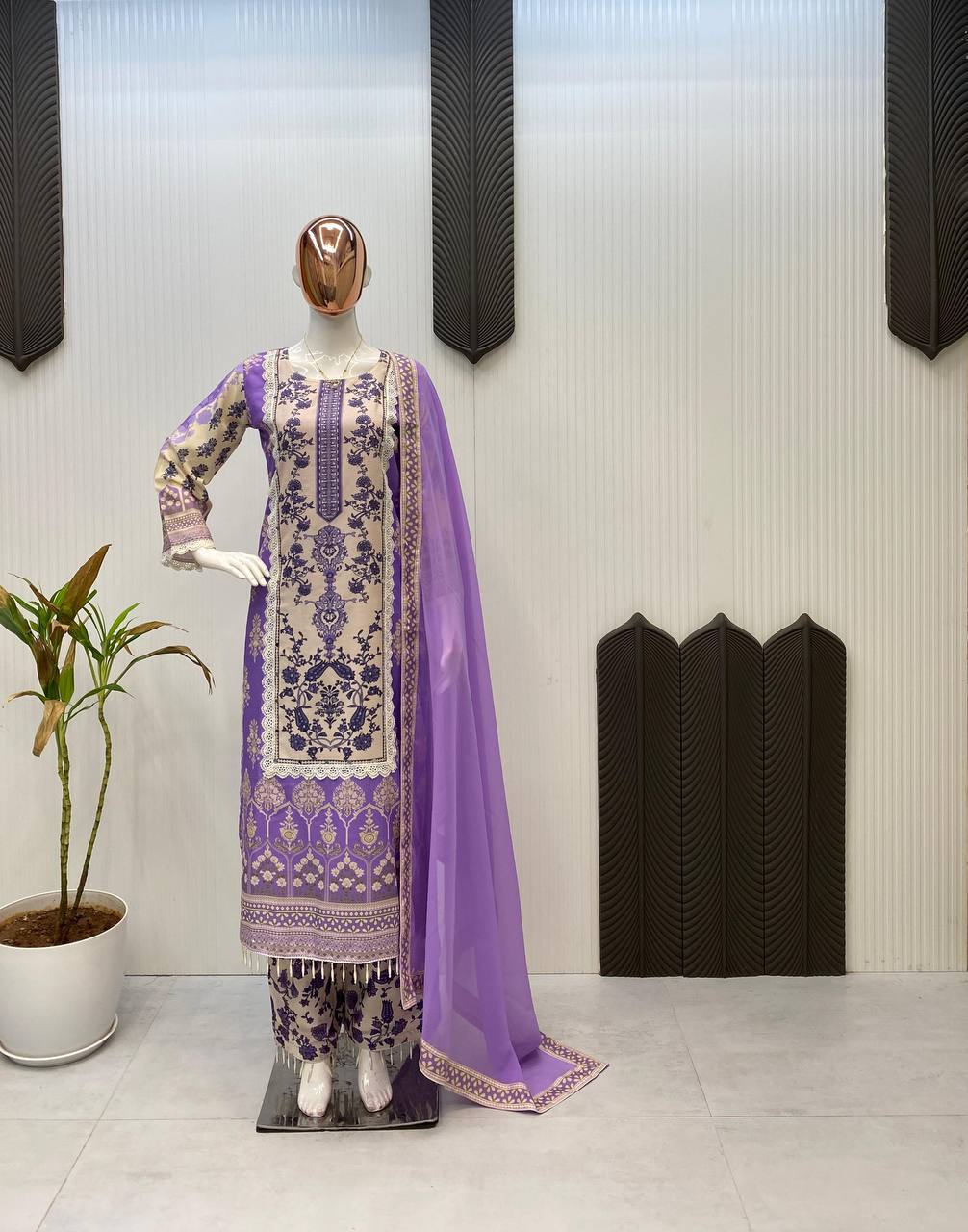 PRINTED KURTA PANT SUIT