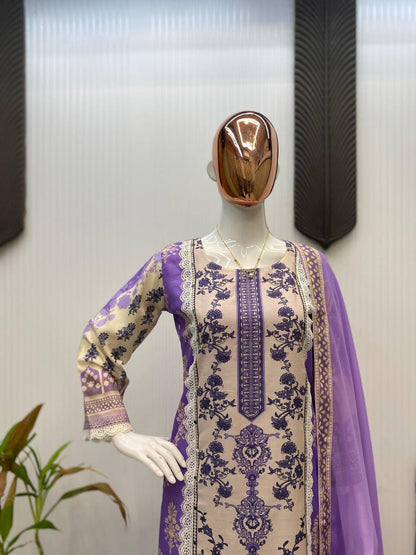 PRINTED KURTA PANT SUIT