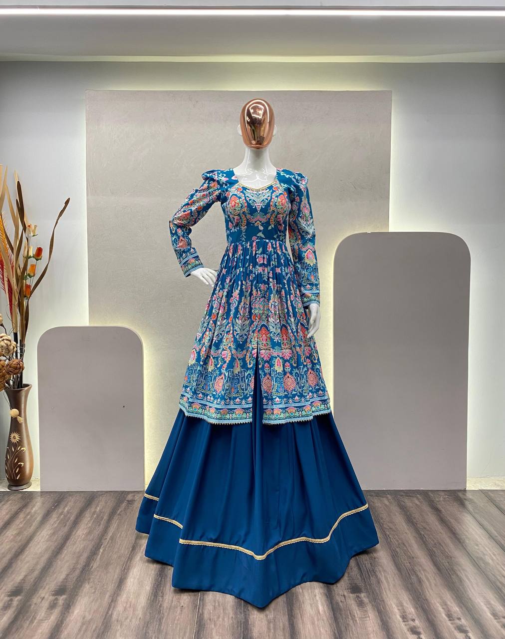 NAVRATRI WEAR BEUTIQUE TOP WITH  LEHENGA*