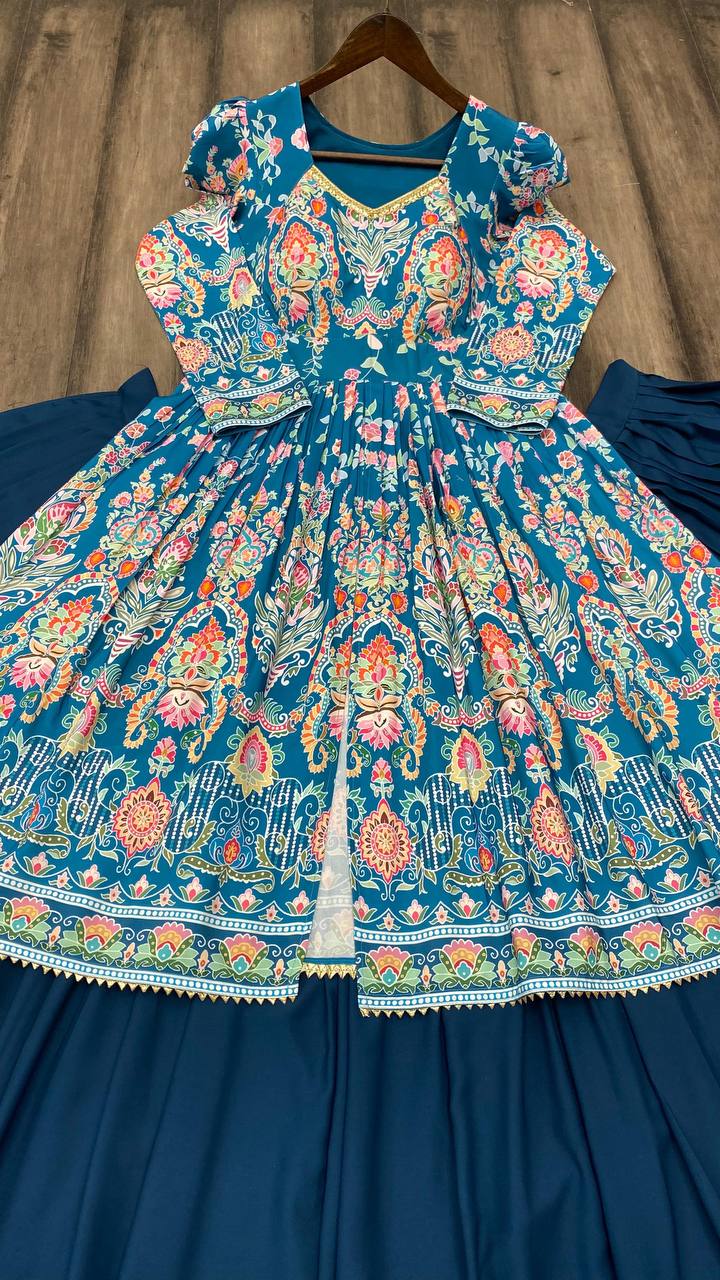 NAVRATRI WEAR BEUTIQUE TOP WITH  LEHENGA*